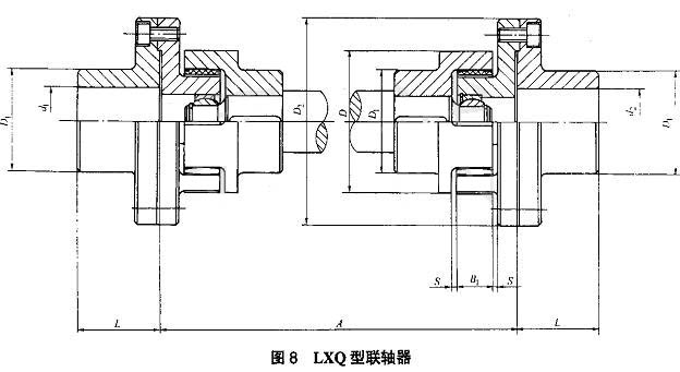 LXQ接中間軸球鉸型星形彈性聯軸器 LXQ接中間軸球鉸型星形彈性聯軸器