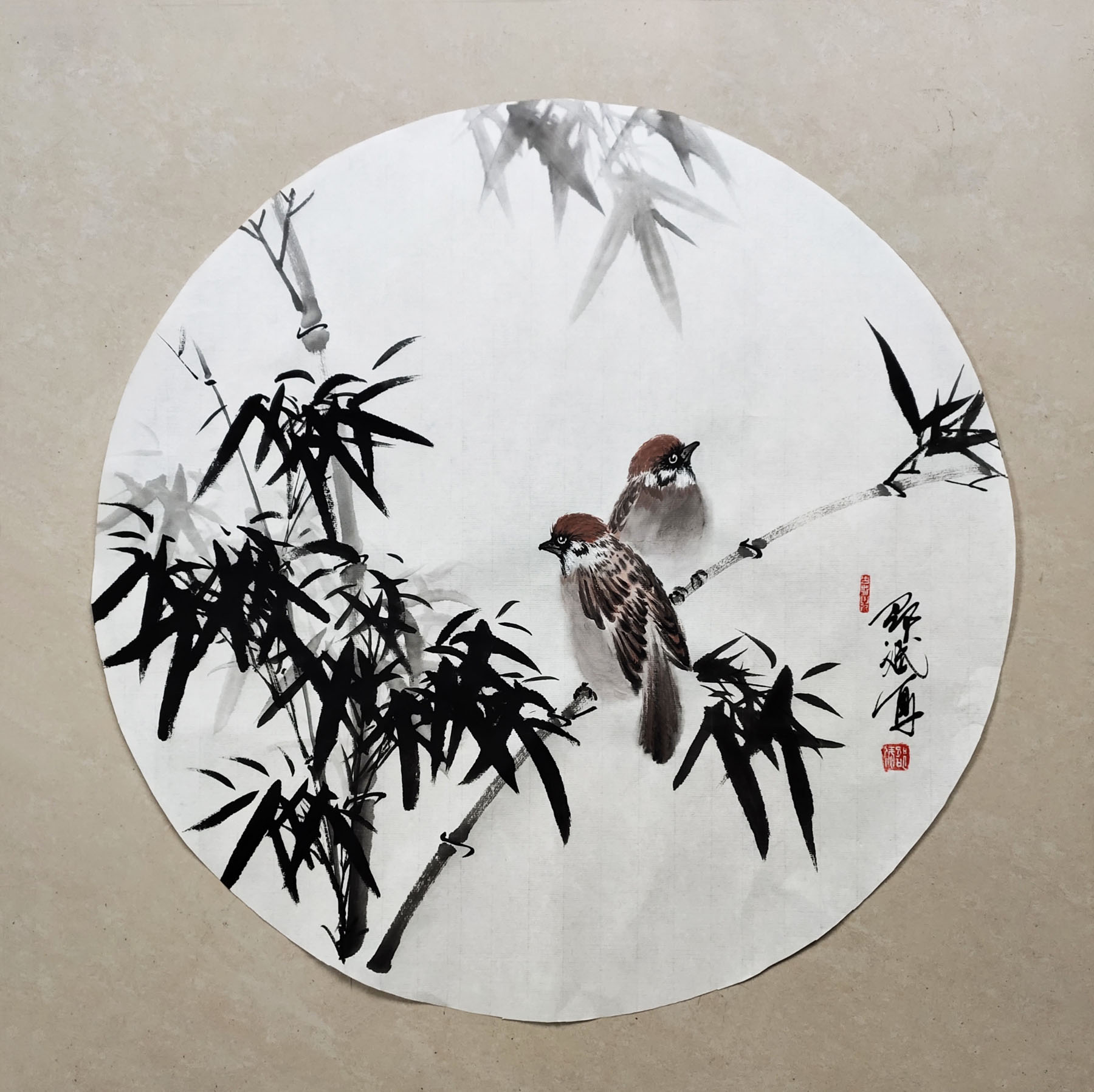 竹子國畫作品 名家寫意竹子